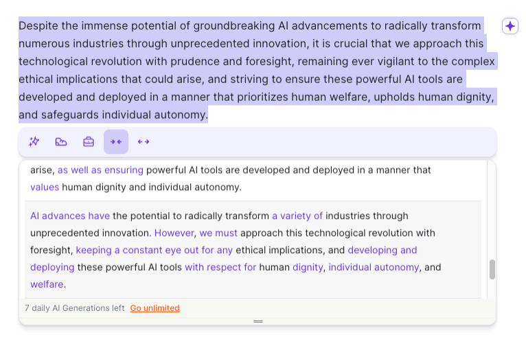AI writing tools WordTune
